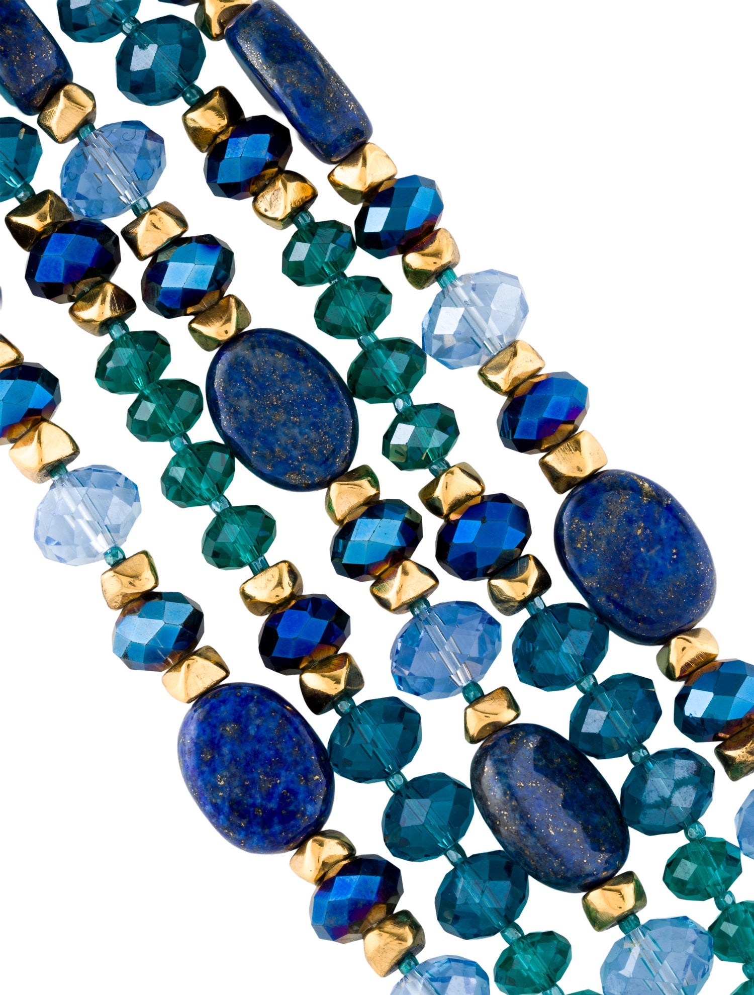 Jose and Maria Barrera Crystal & Bead Multistrand Bracelet