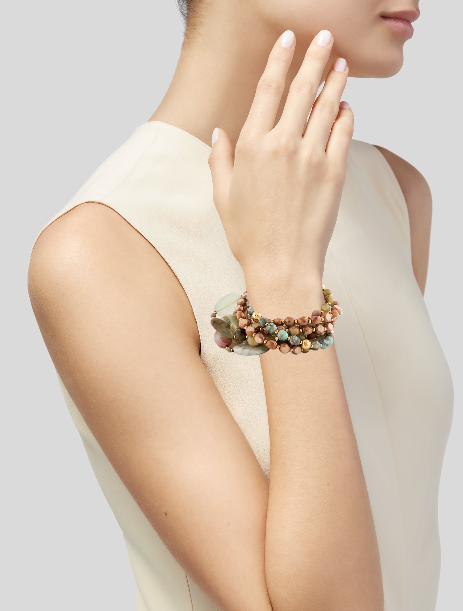 Jose and Maria Barrera Multi-strand Beaded Bracelet