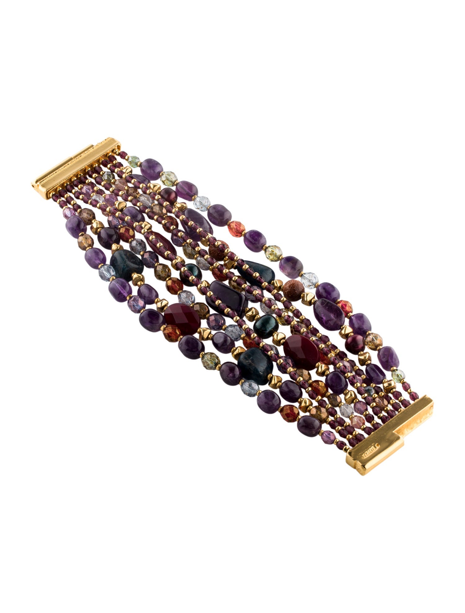 Jose and Maria Barrera Dye Pearl, Beaded Multistrand Twist Bracelet