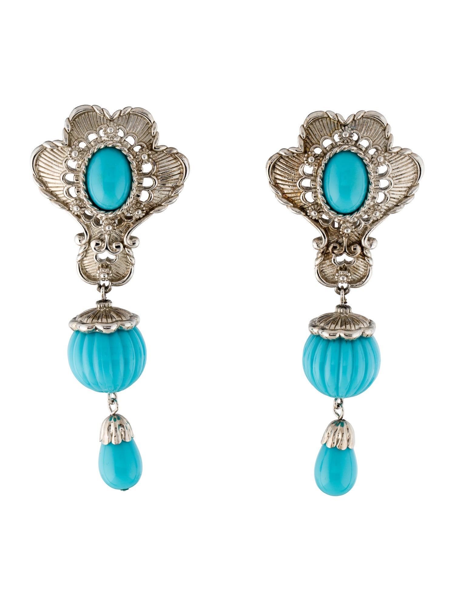 Jose and Maria Barrera For Avon Resin Drop Earrings