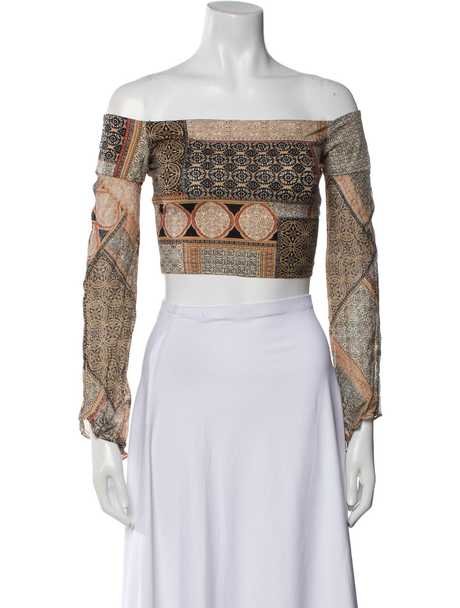 Jiki Monte-Carlo Creations Vintage 1980's Crop Top