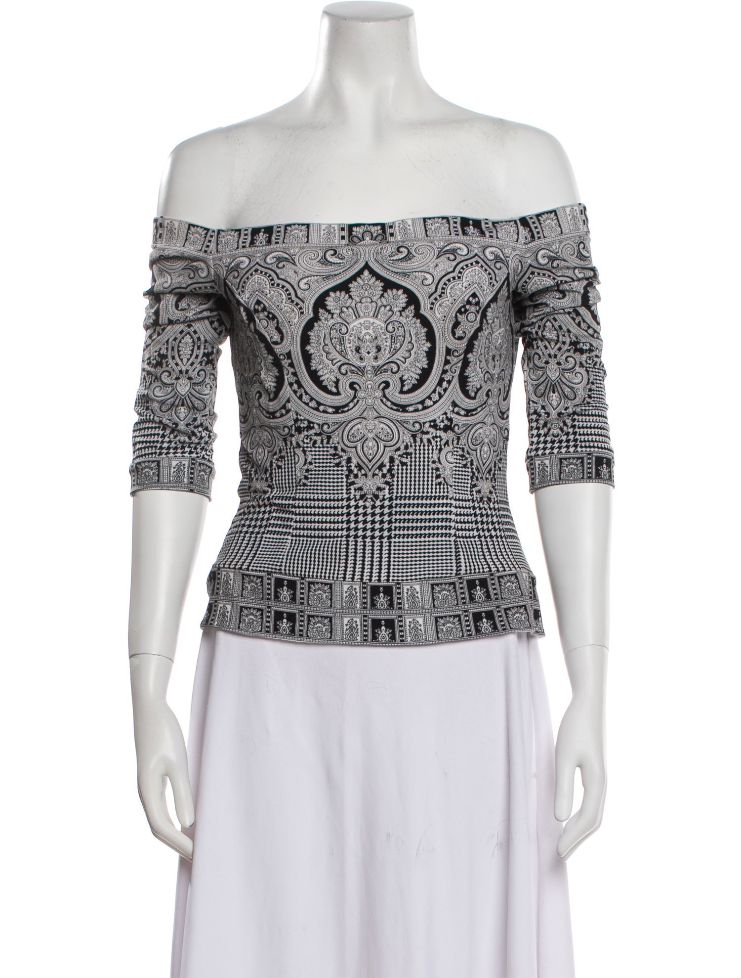 Jiki Monte-Carlo Creations Printed Off-The-Shoulder Top