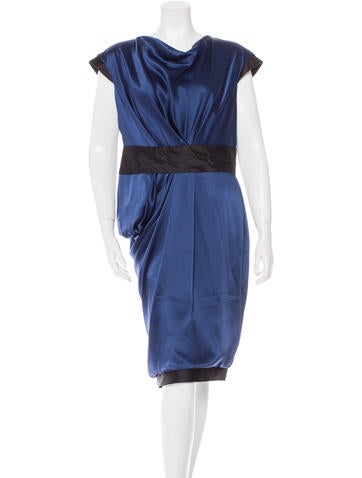 J. Mendel Colorblock Silk Dress