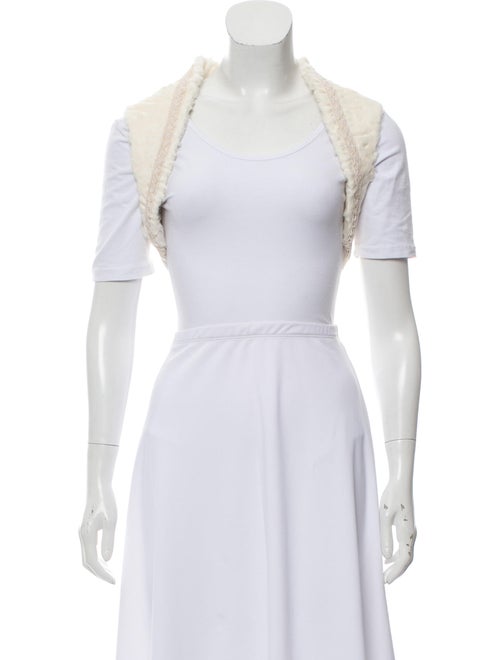J. Mendel Cropped Open Front Vest