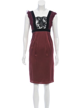 J. Mendel Silk Apron Dress