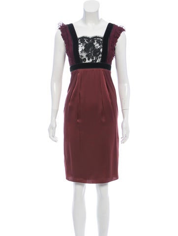 J. Mendel Dresses Silk Apron Dress S