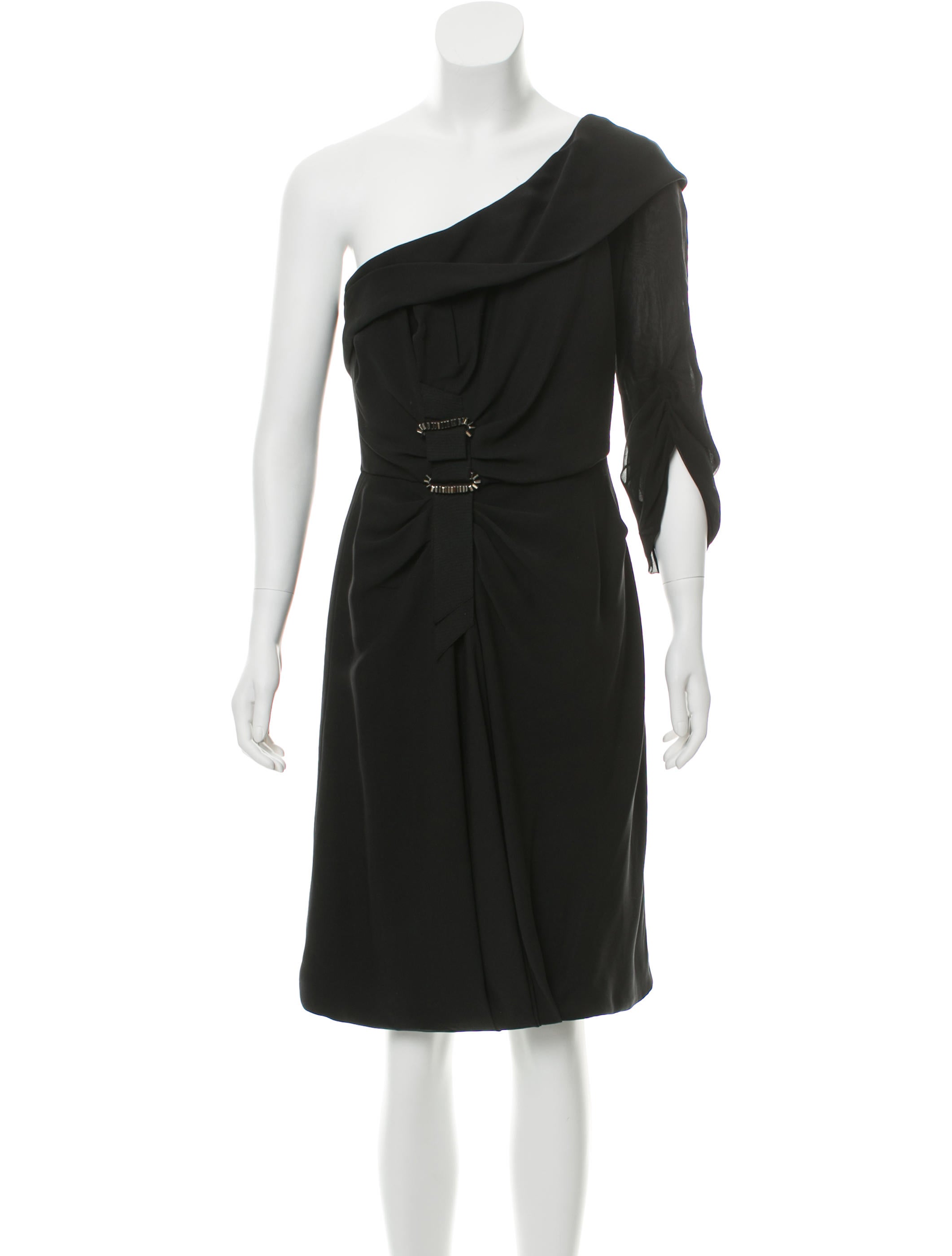 J. Mendel One-Shoulder Evening Dress