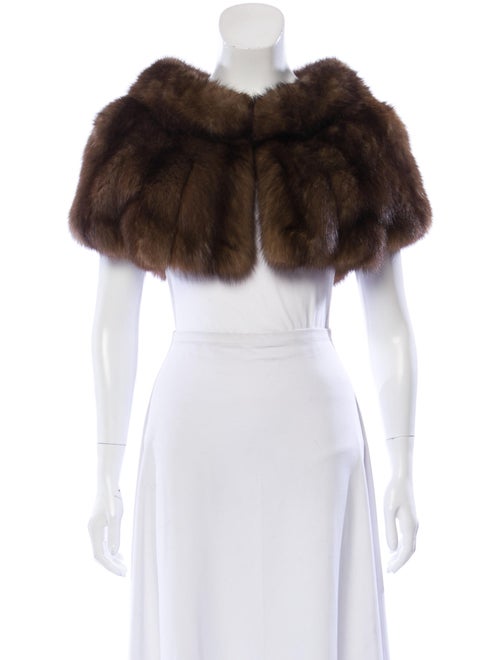 J. Mendel Sable Fur Shrug Brown