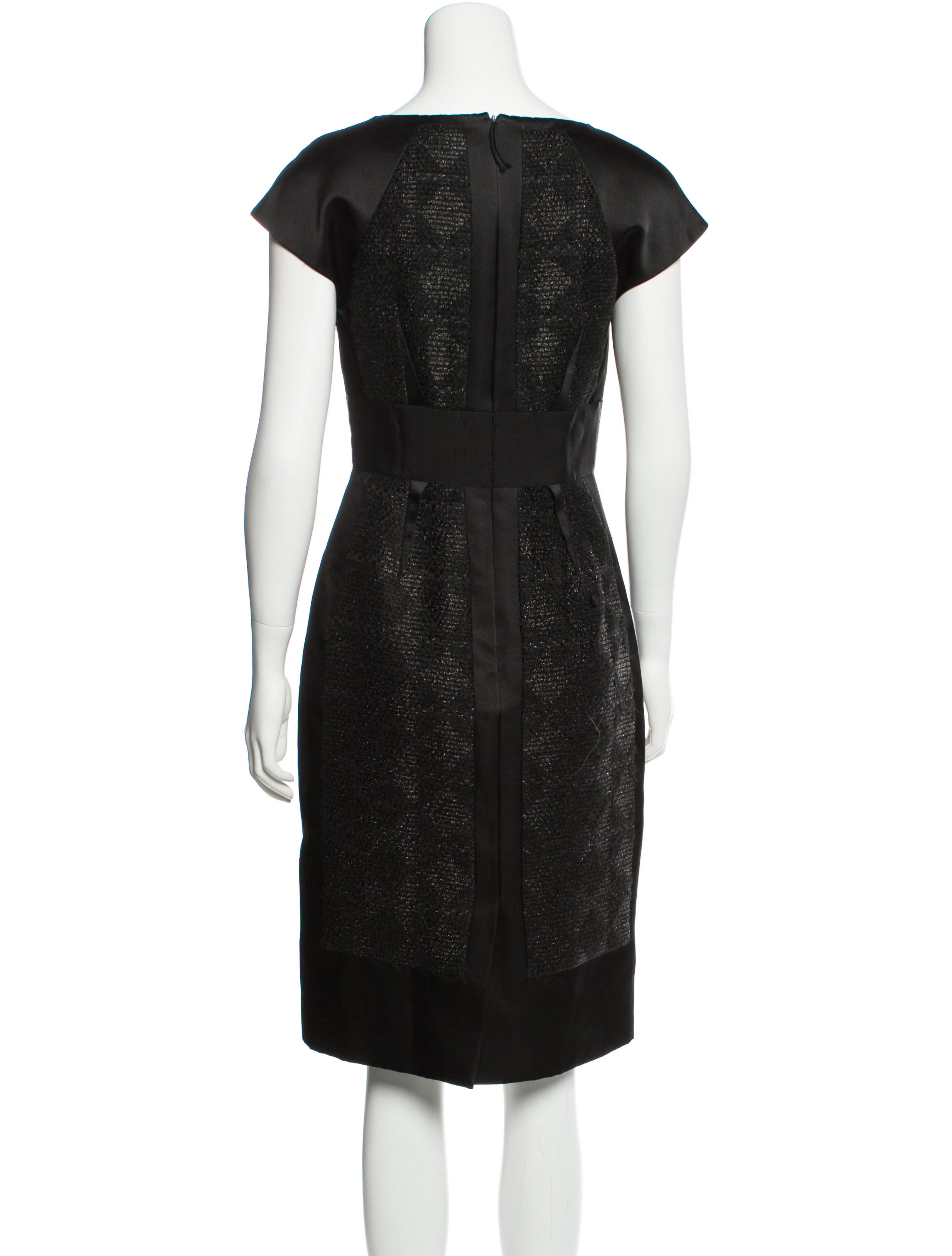 J. Mendel Boucl Knee-Length Dress in Black, Women's US 4 | S J. Mendel Boucl Knee-Length Dress in Black, Women's US 4 | S