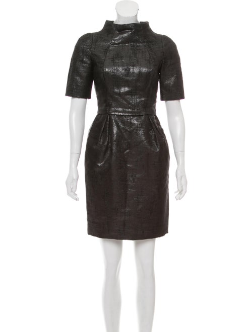 J. Mendel Metallic Mini Dress Metallic