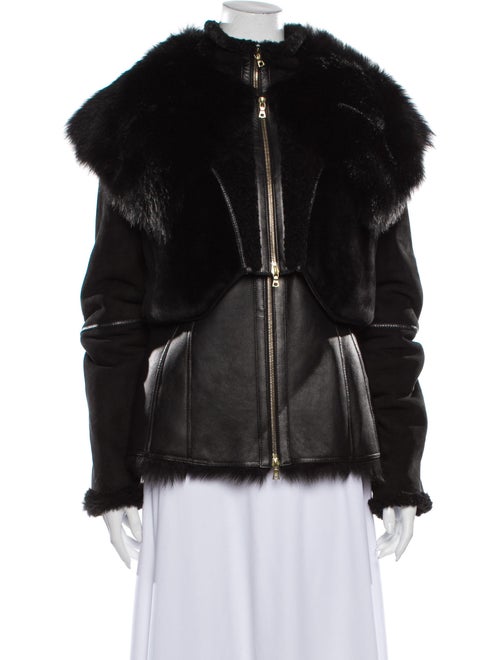 J. Mendel Shearling Biker Jacket Black