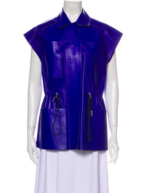 J. Mendel Leather Vest Blue