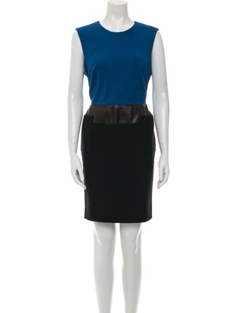 J. Mendel Colorblock Pattern Mini Dress