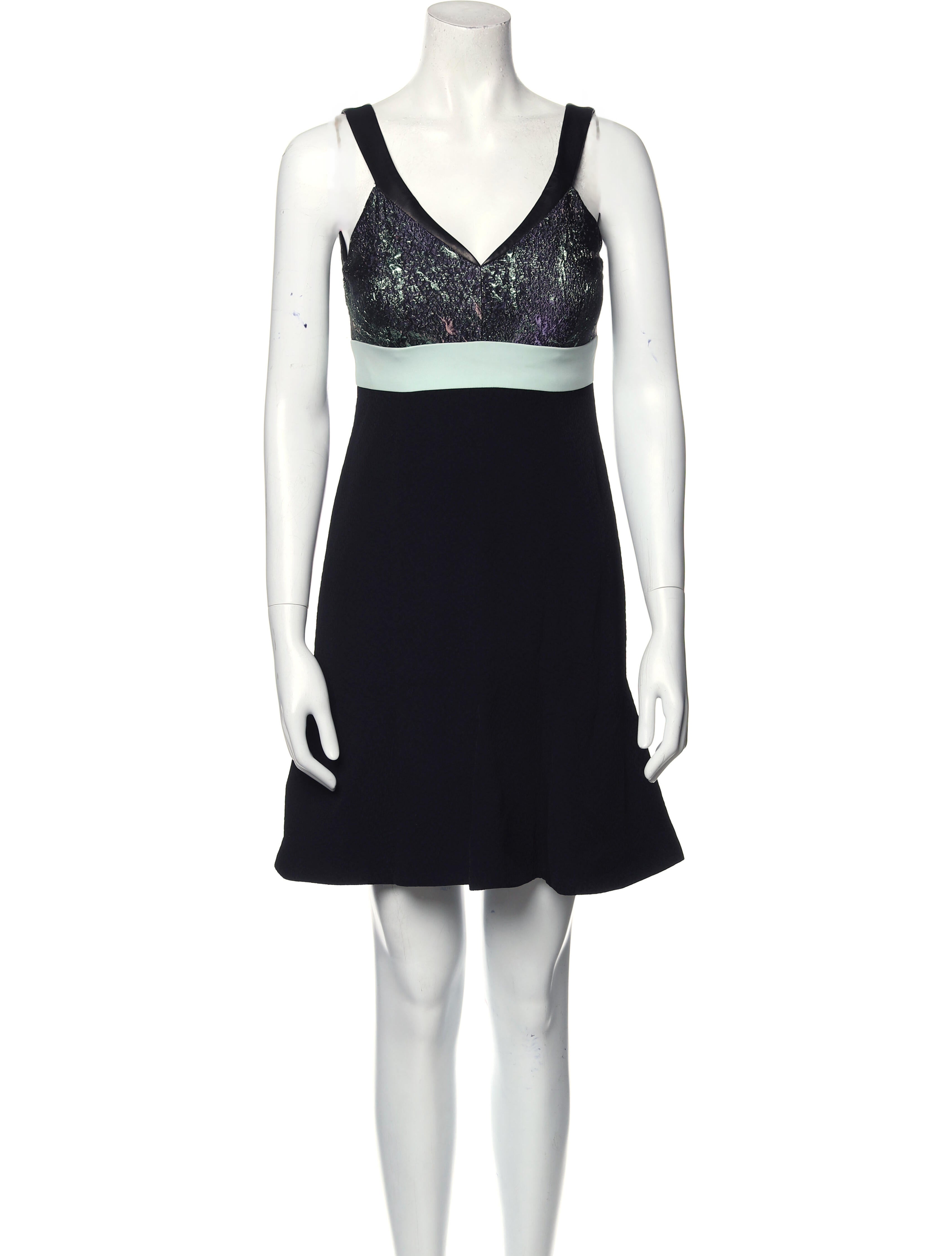 J. Mendel V-Neck Mini Dress