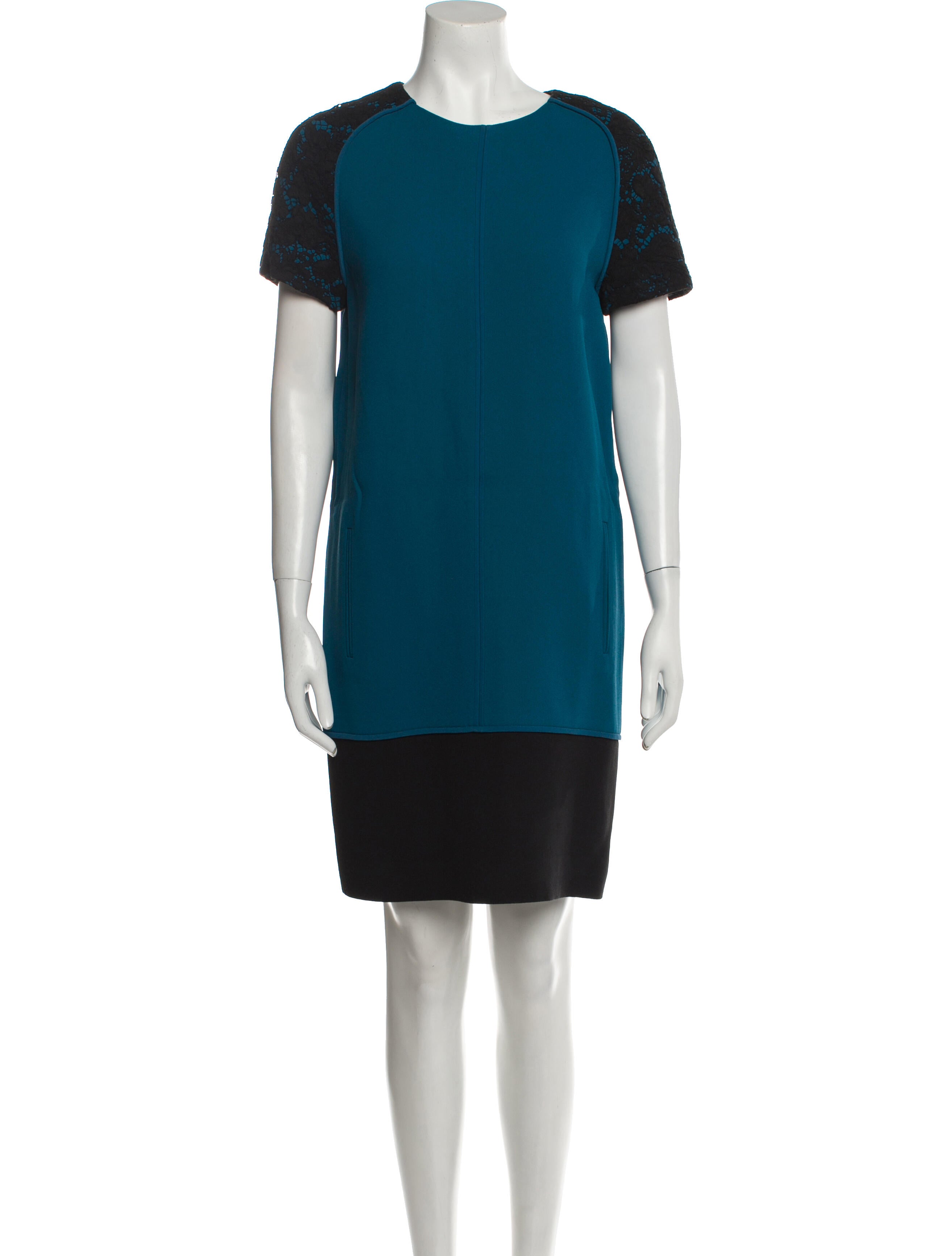 J. Mendel Crew Neck Mini Dress