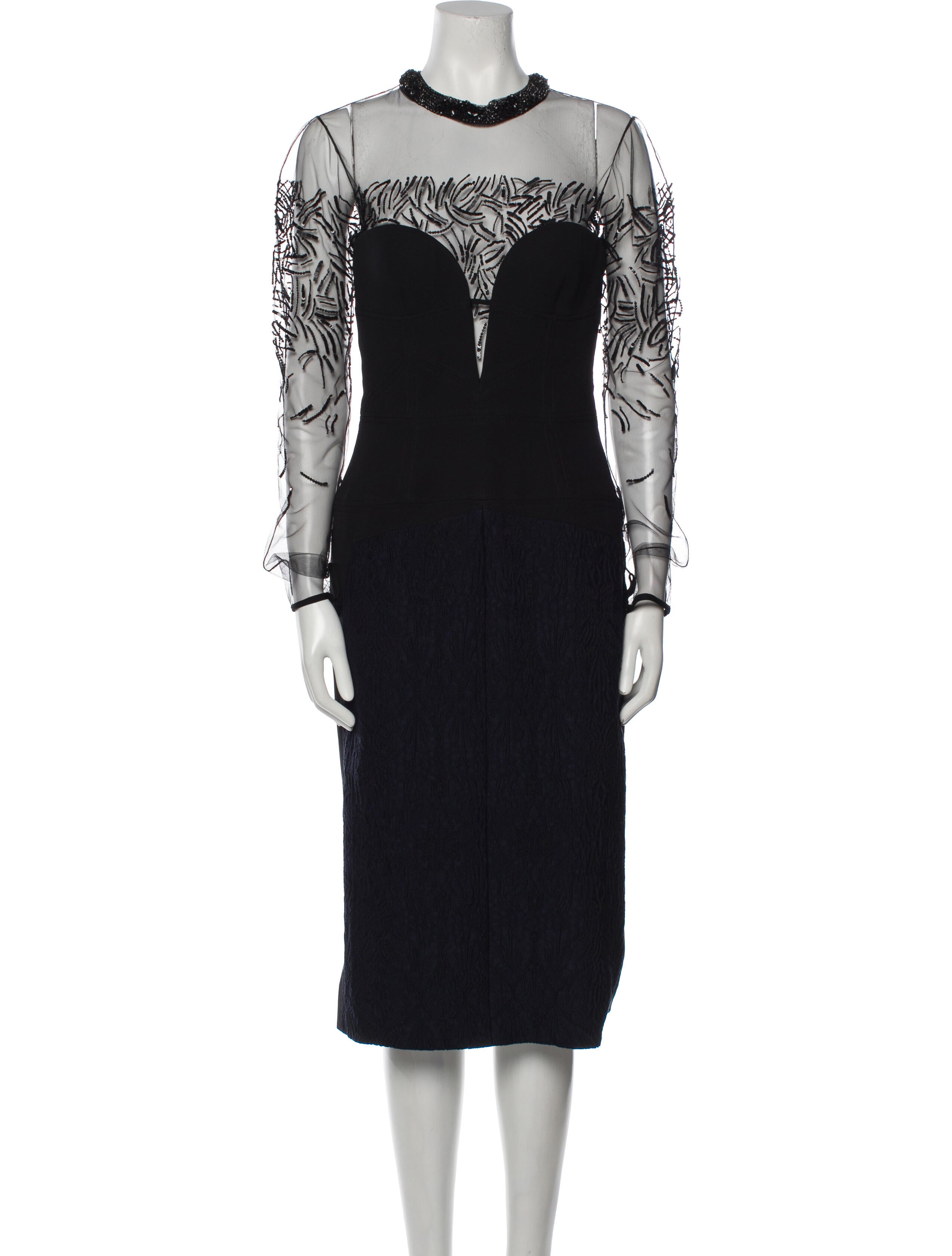 J. Mendel Silk Midi Length Dress
