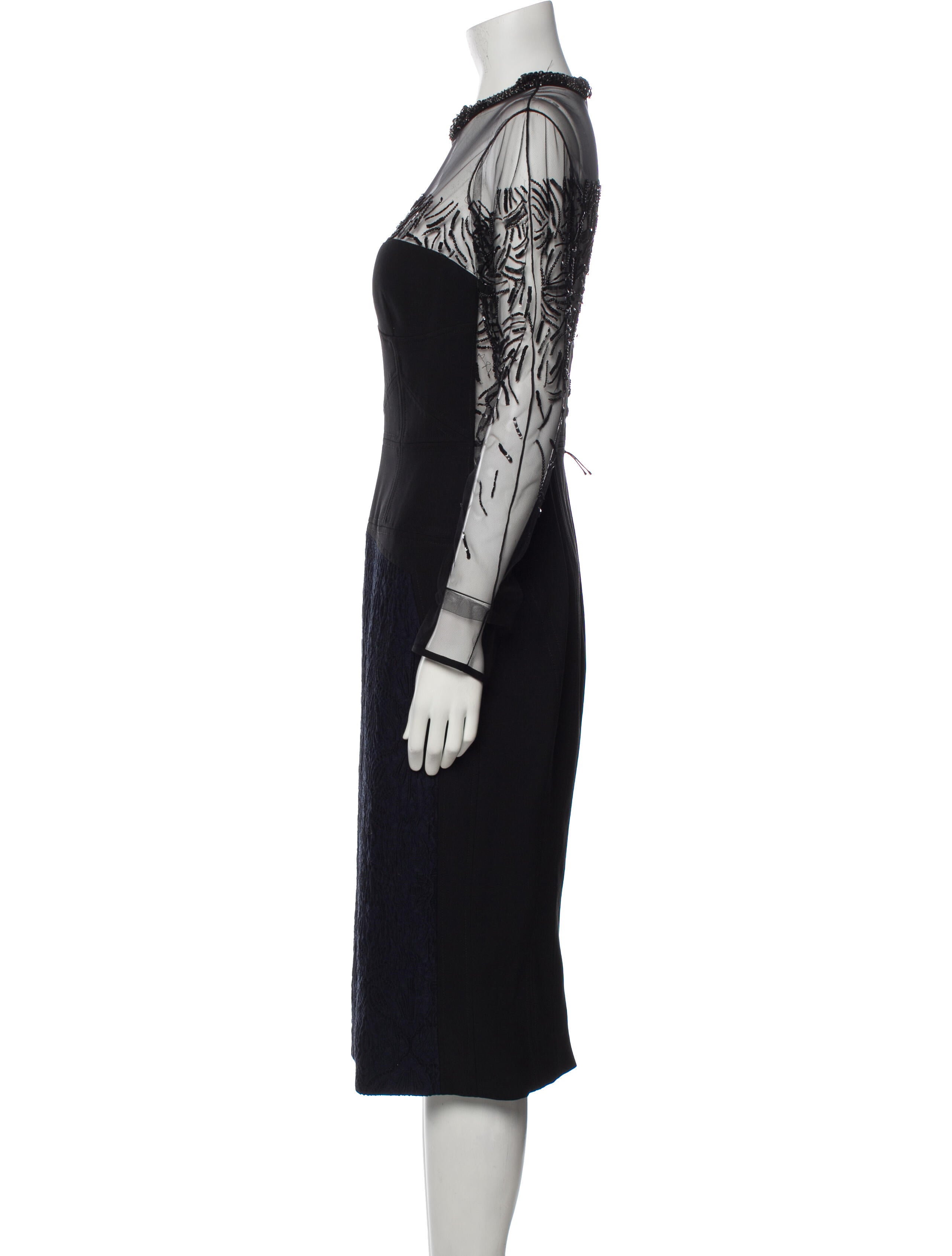 J. Mendel Silk Midi Length Dress
