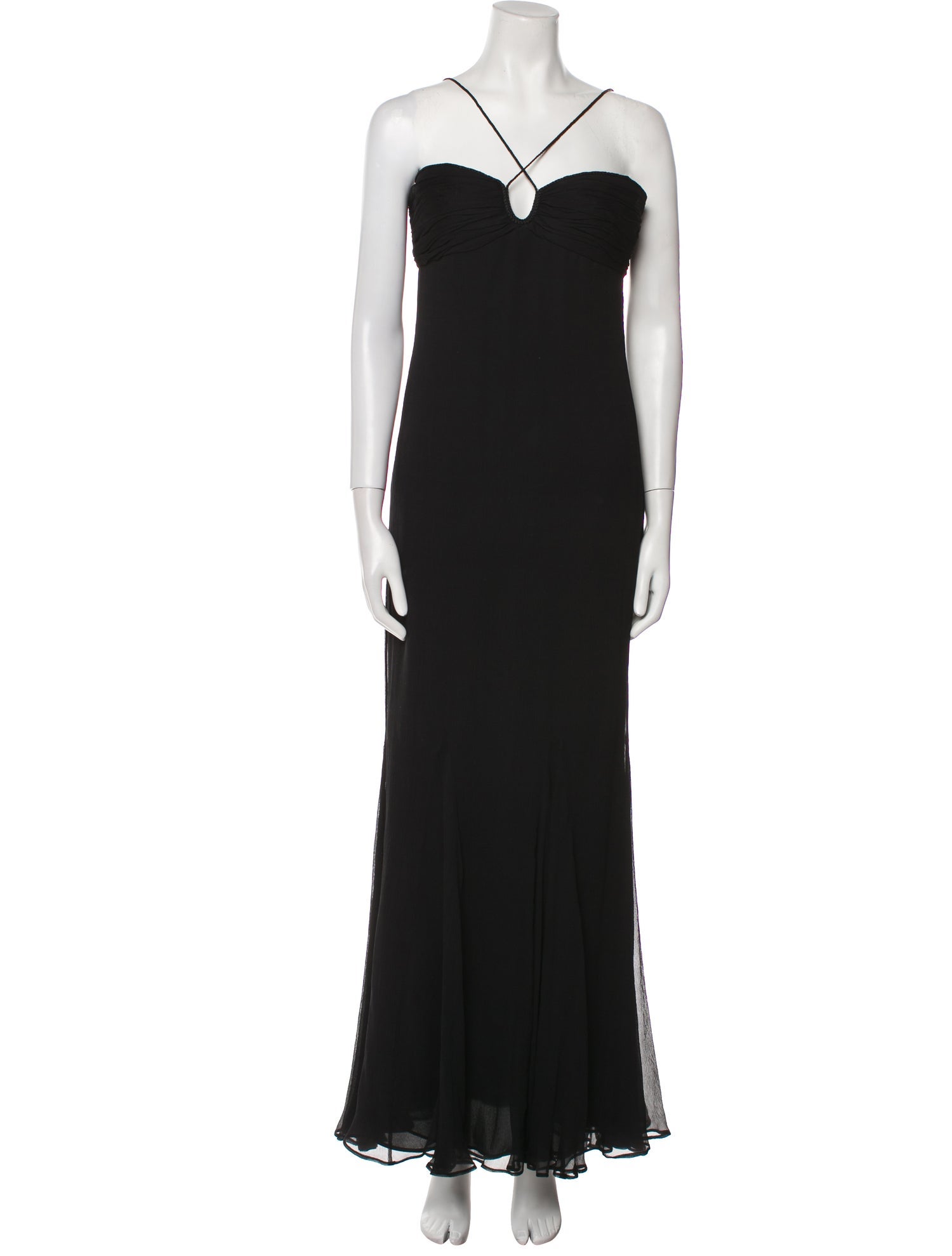 J. Mendel V-Neck Long Dress