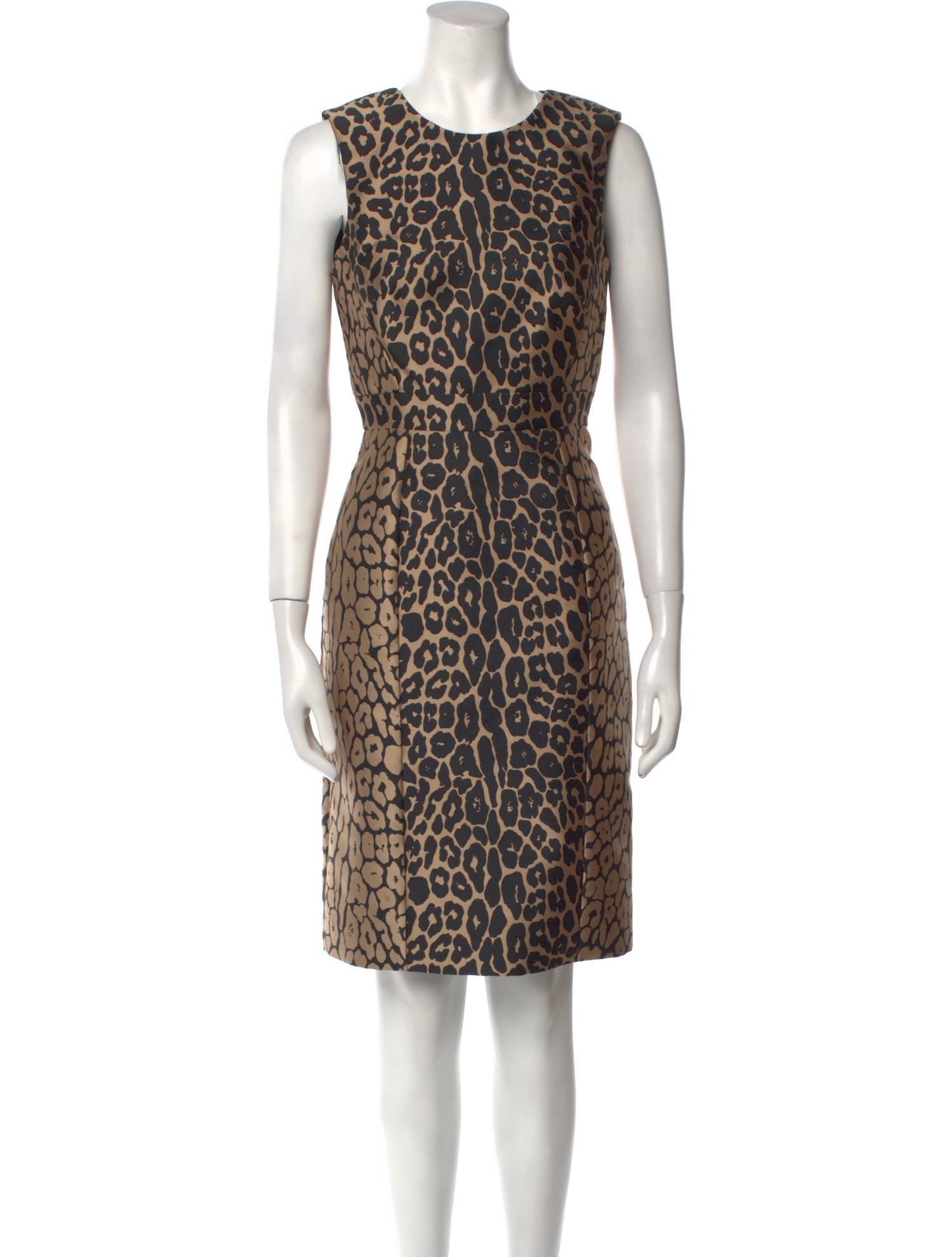 J. Mendel Animal Print Knee-Length Dress