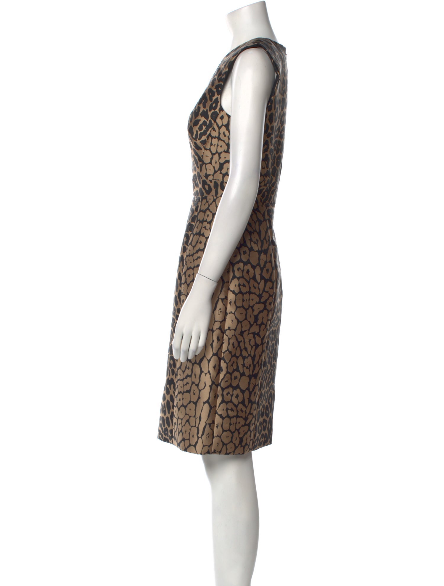 J. Mendel Animal Print Knee-Length Dress
