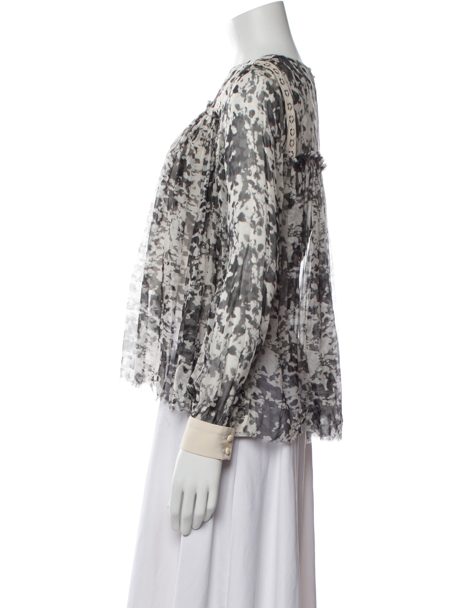 J. Mendel Silk Printed Blouse