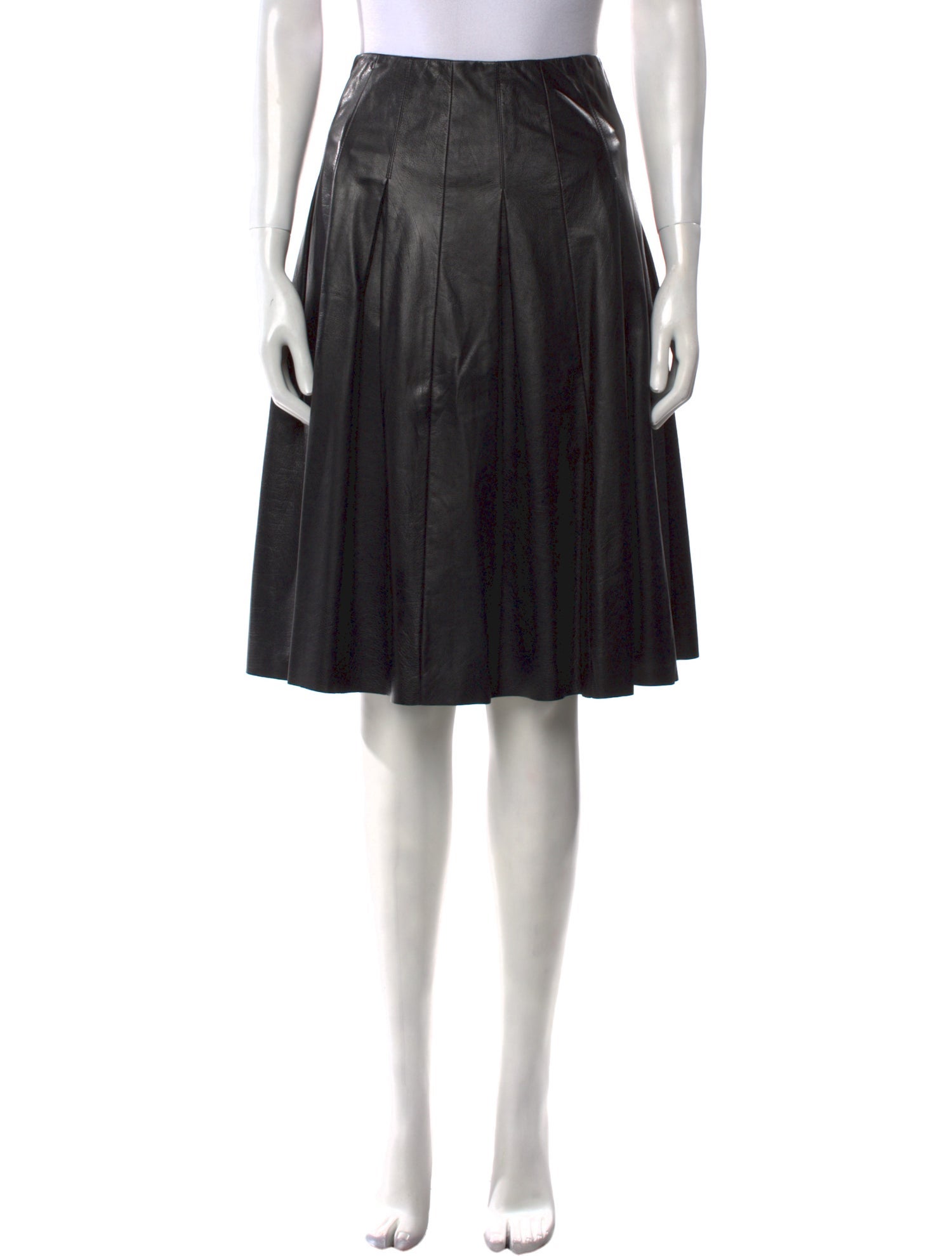J. Mendel Leather Knee-Length Skirt