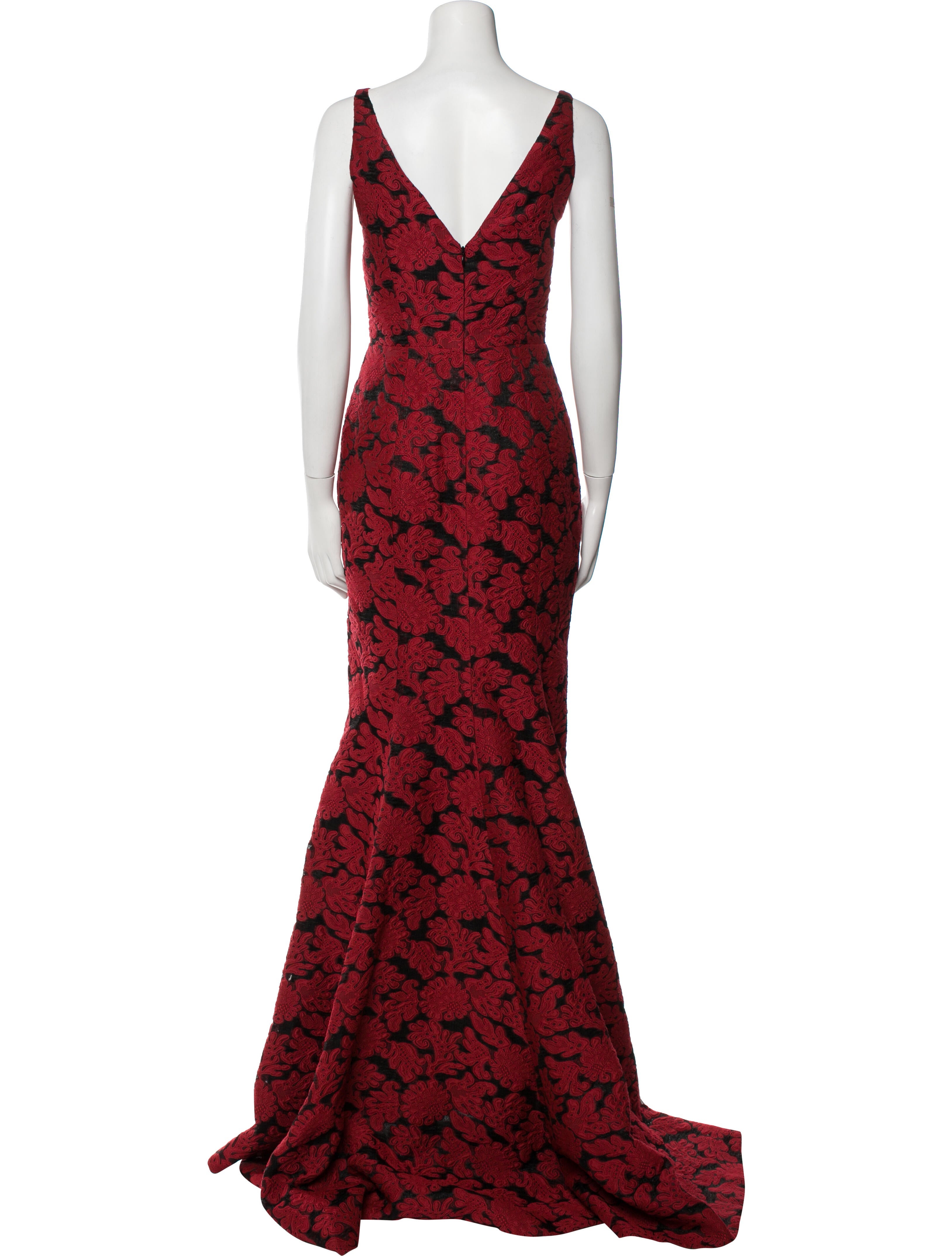 J. Mendel Floral Print Long Dress
