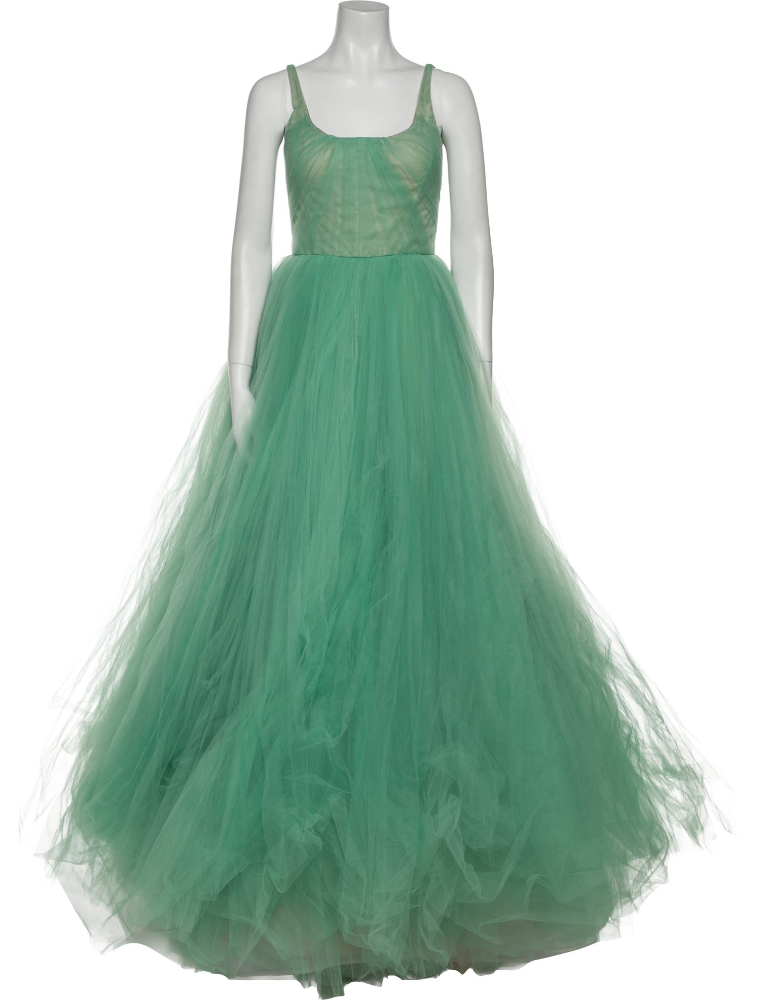 J. Mendel Square Neckline Long Dress