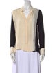 J. Mendel Silk V-Neck Button-Up Top