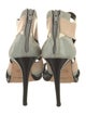 J. Mendel Leather Colorblock Pattern Sandals