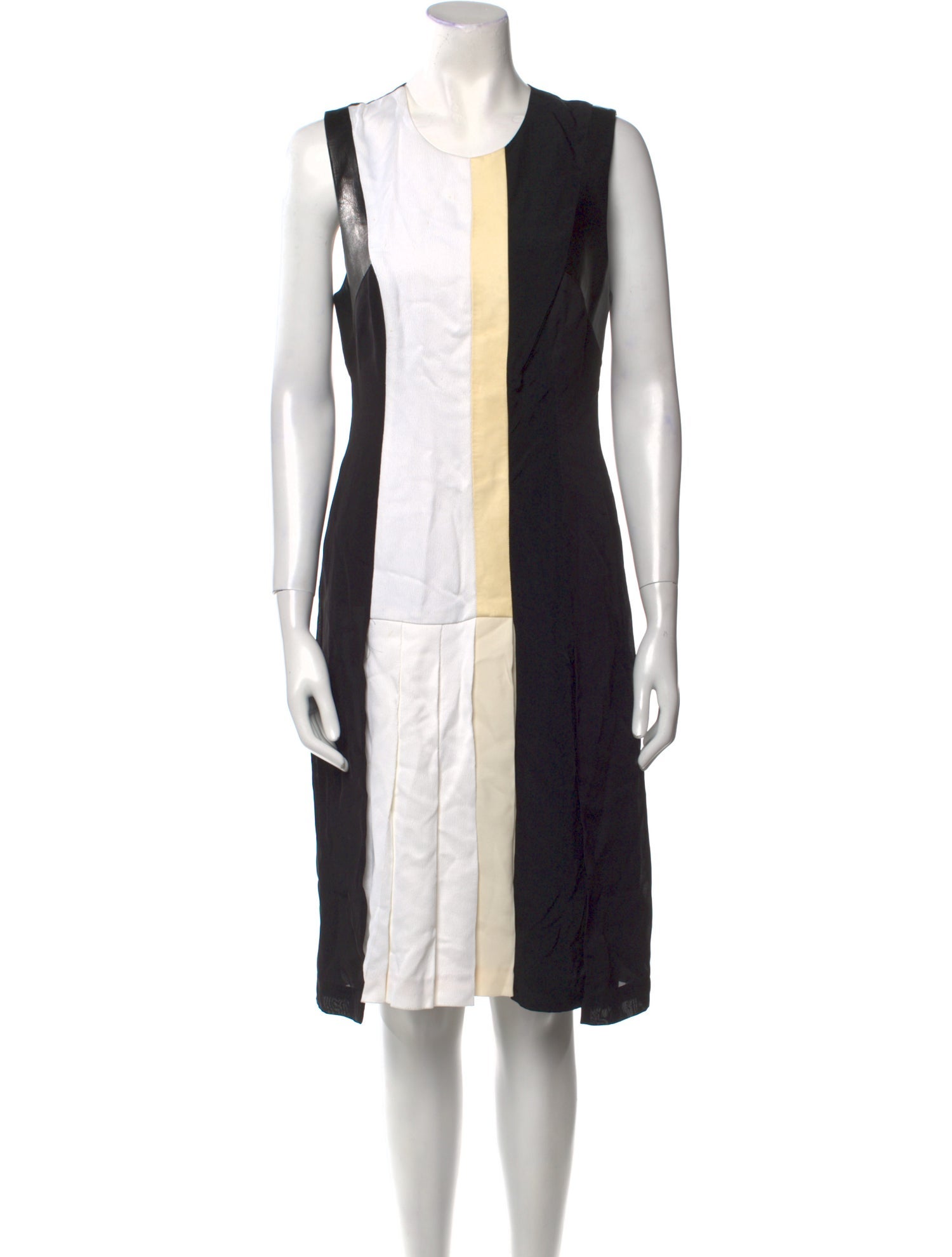 J. Mendel Colorblock Pattern Knee-Length Dress