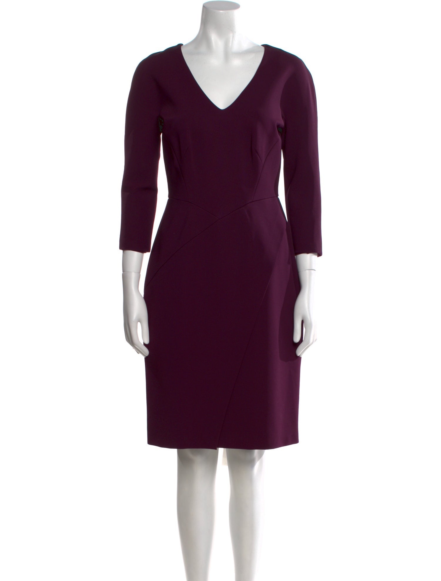 J. Mendel V-Neck Knee-Length Dress