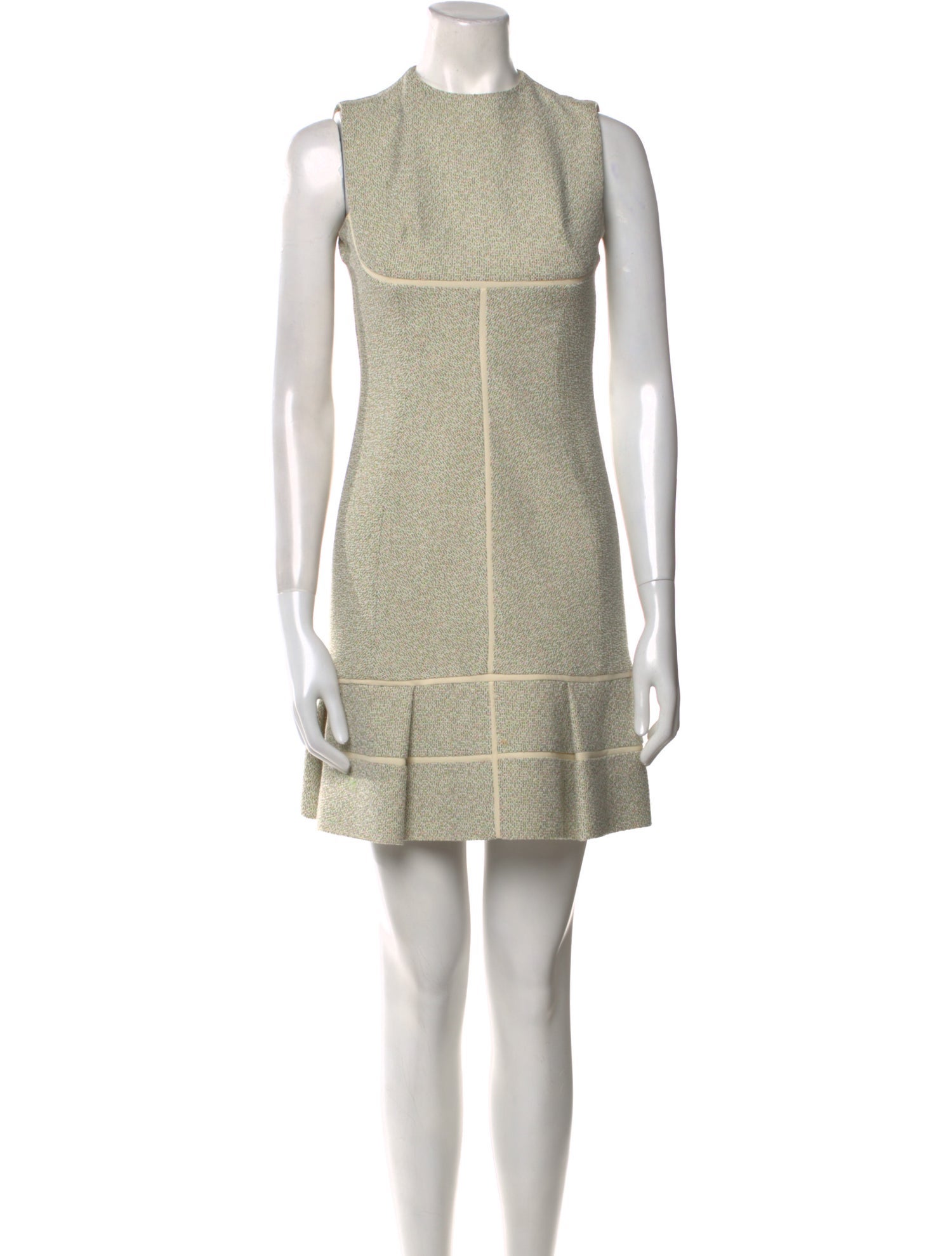 J. Mendel Crew Neck Mini Dress