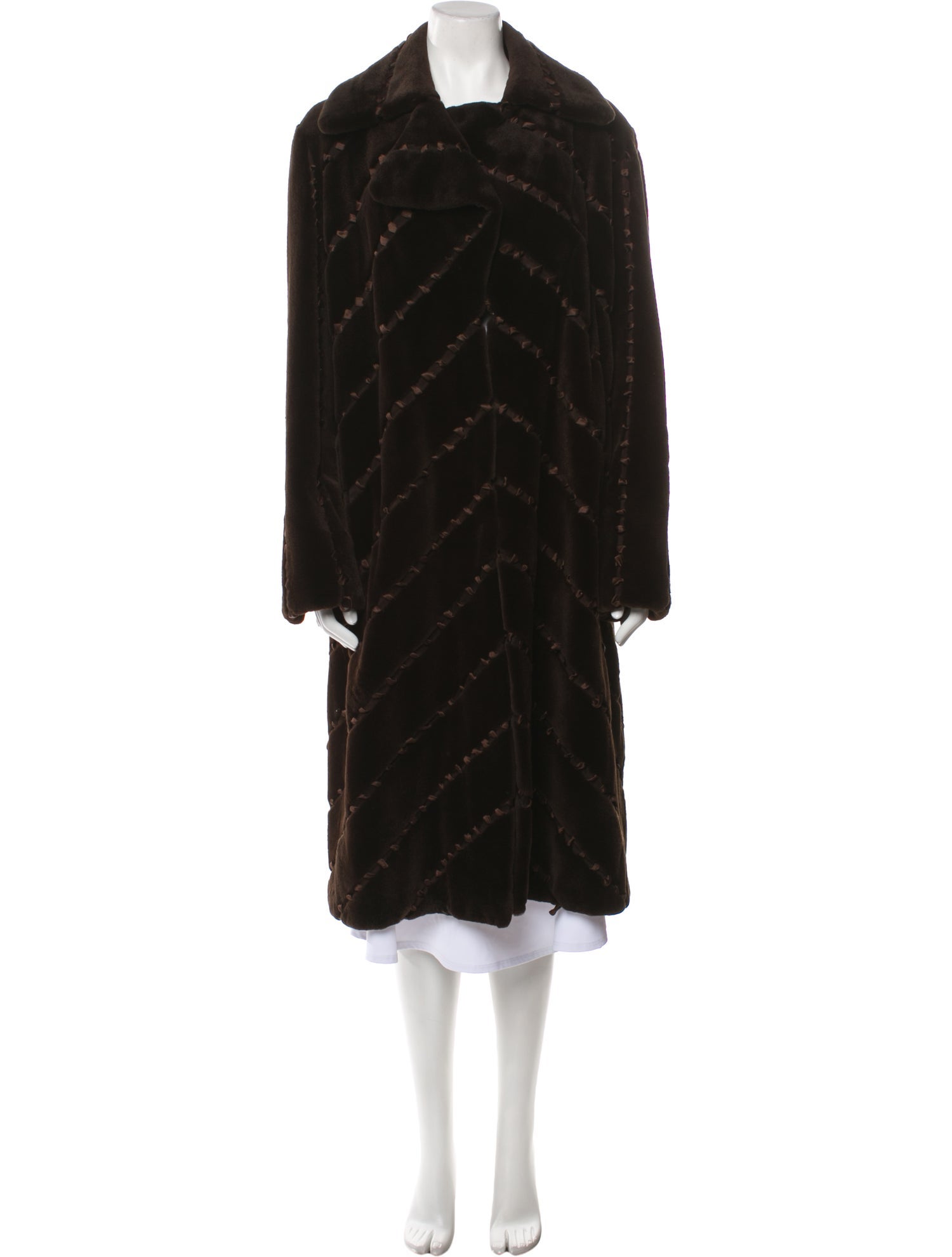 J. Mendel Mink Striped Fur Coat