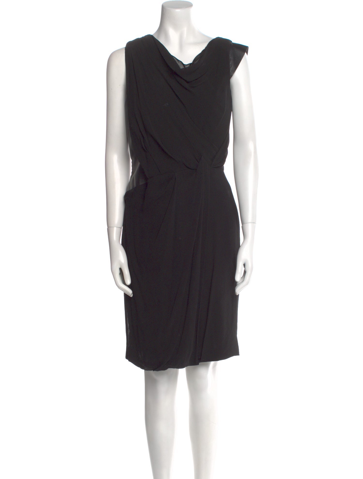 J. Mendel Cowl Neck Knee-Length Dress
