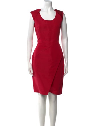 J. Mendel Scoop Neck Knee-Length Dress