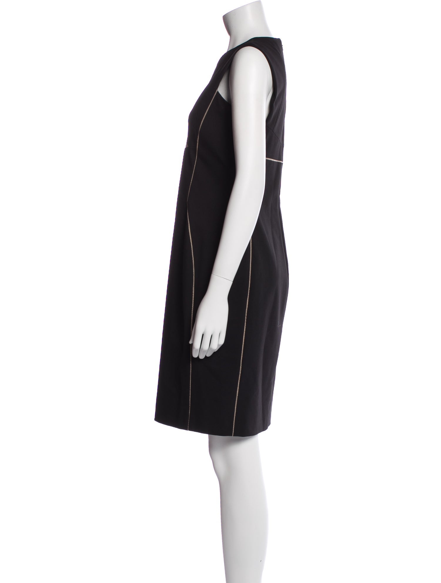 J. Mendel Bateau Neckline Mini Dress