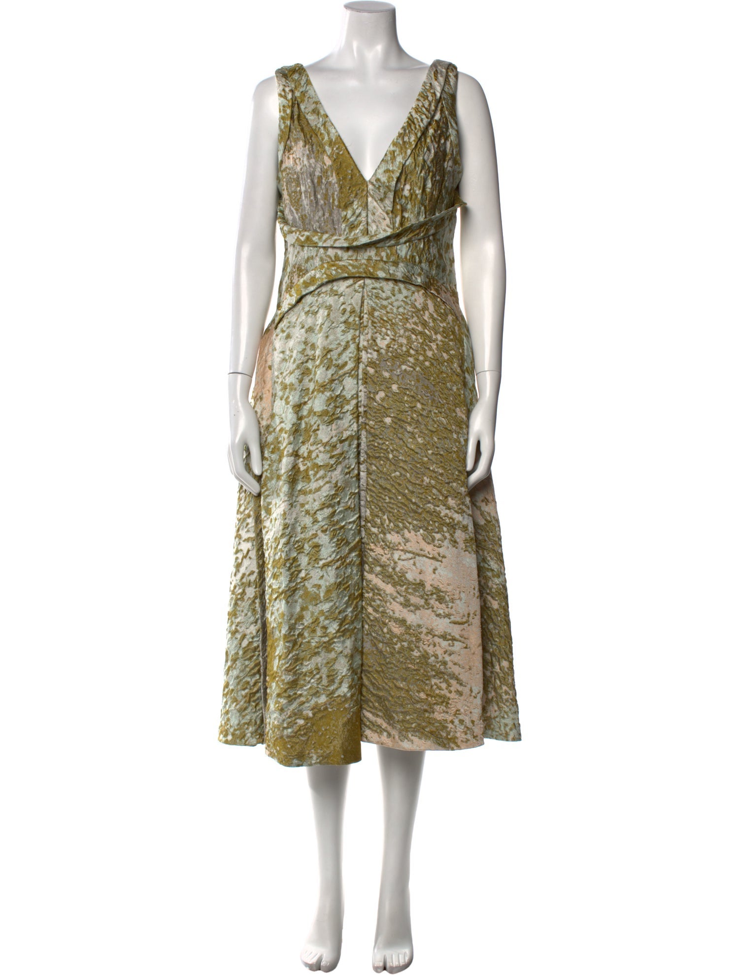 J. Mendel Silk Midi Length Dress