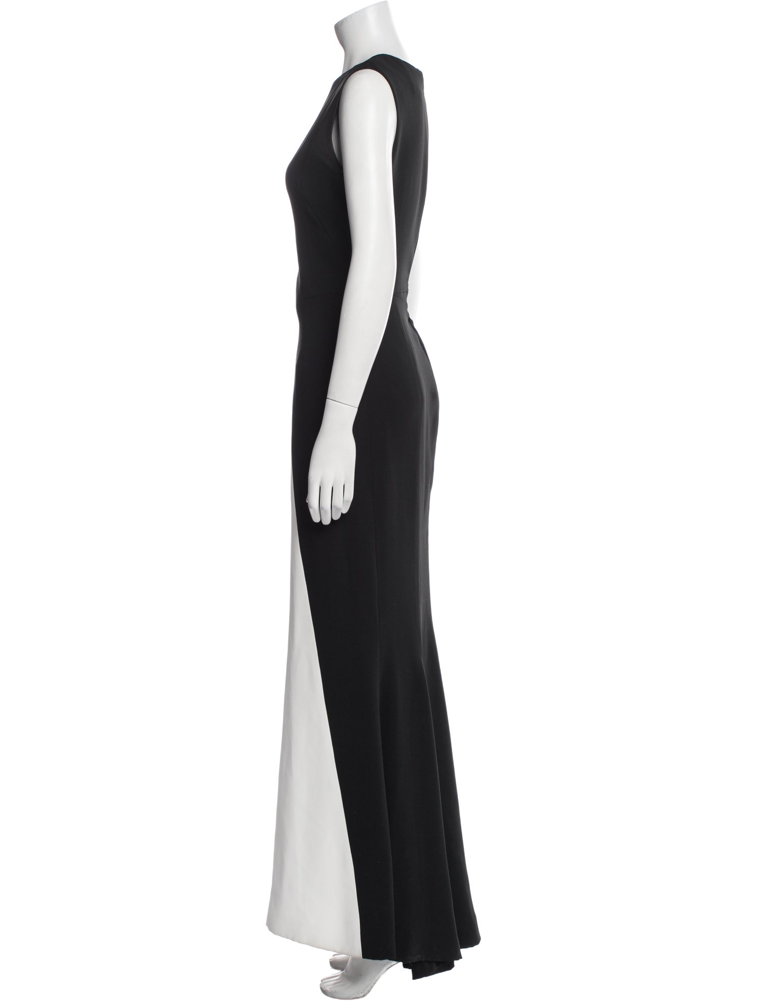 J. Mendel Colorblock Pattern Long Dress