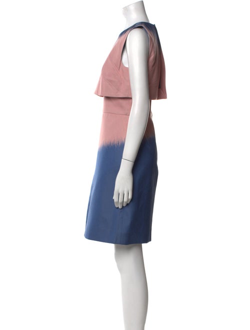 J. Mendel Colorblock Pattern Knee-Length Dress
