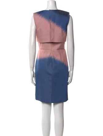 J. Mendel Colorblock Pattern Knee-Length Dress