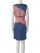 J. Mendel Colorblock Pattern Knee-Length Dress