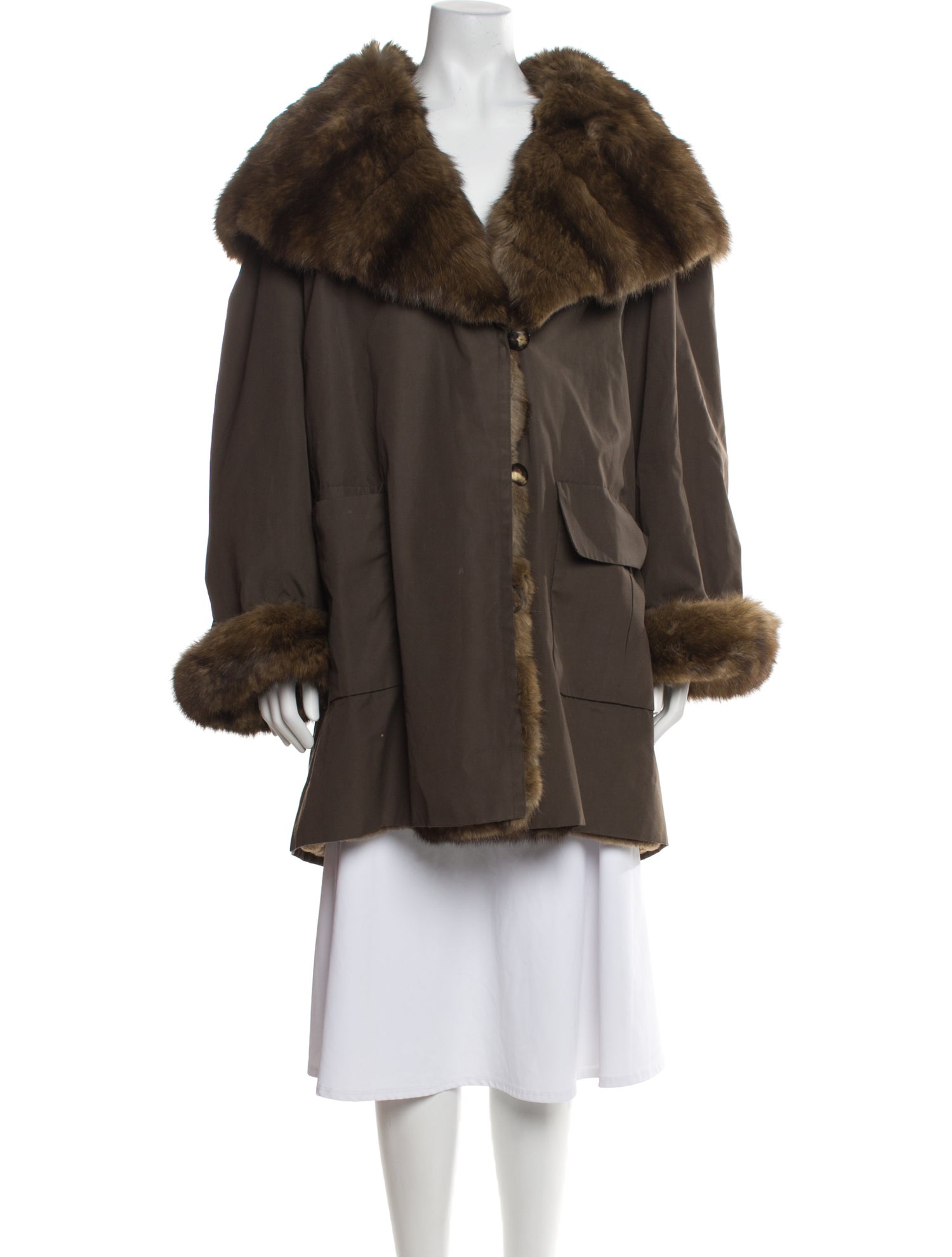 J. Mendel Mink Faux Fur Coat