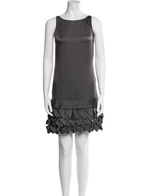 J. Mendel Bateau Neckline Mini Dress
