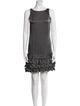 J. Mendel Bateau Neckline Mini Dress