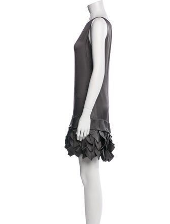 J. Mendel Bateau Neckline Mini Dress