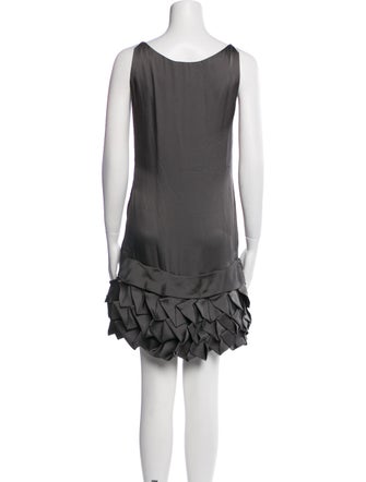 J. Mendel Bateau Neckline Mini Dress