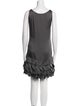 J. Mendel Bateau Neckline Mini Dress