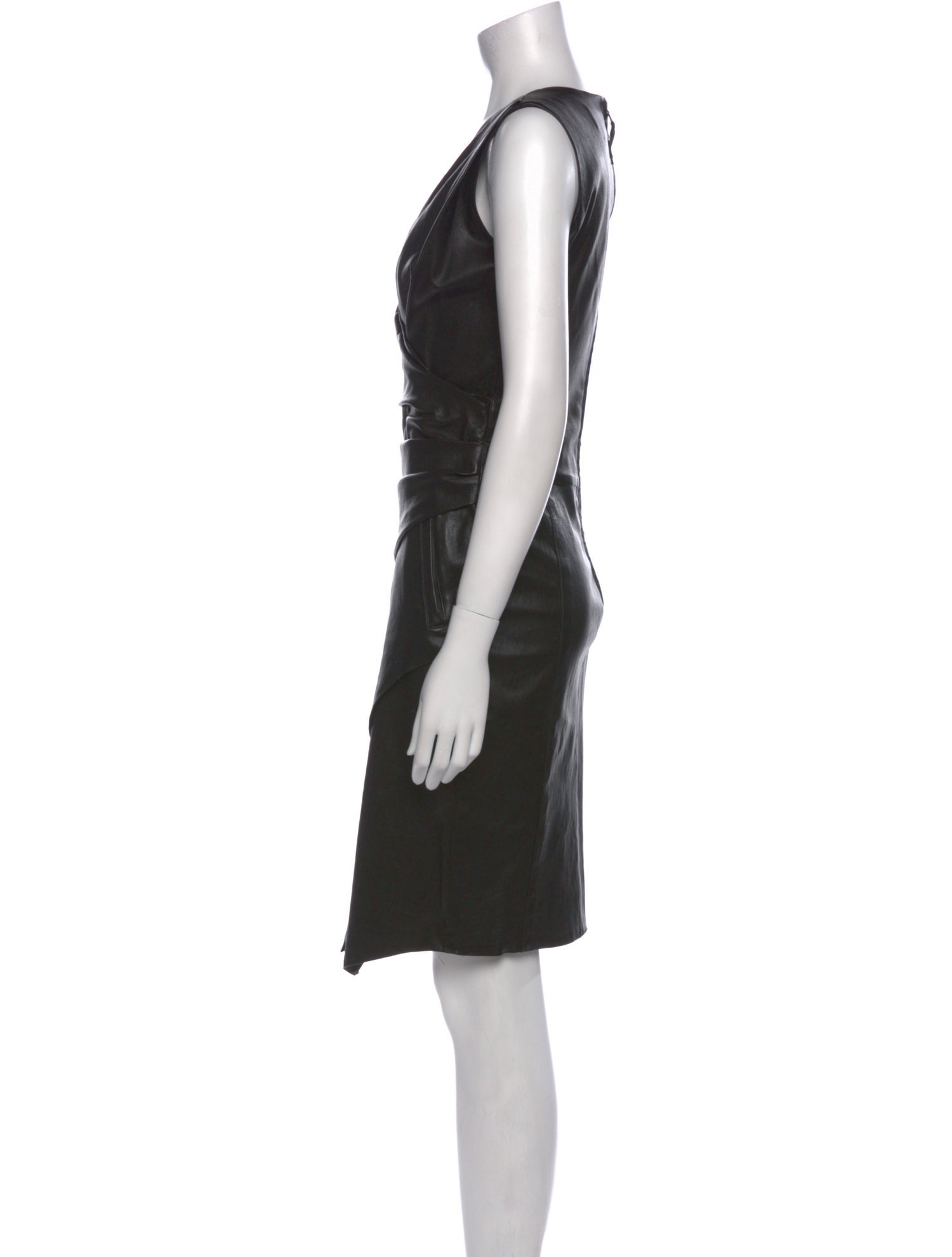 J. Mendel Leather Knee-Length Dress