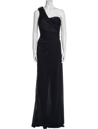 J. Mendel One-Shoulder Long Dress